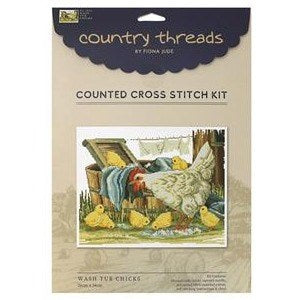 Wash Tub Chicks Cross Stitch Kit by Country Threads