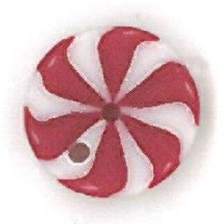 Peppermint Swirl Button by Just Another Button Company