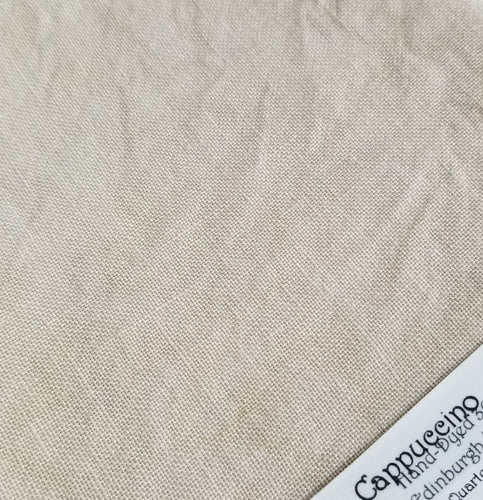 32CT Fiber On A Whim Hand Dyed Belfast Linen Fat Half Yard Cappuccino
