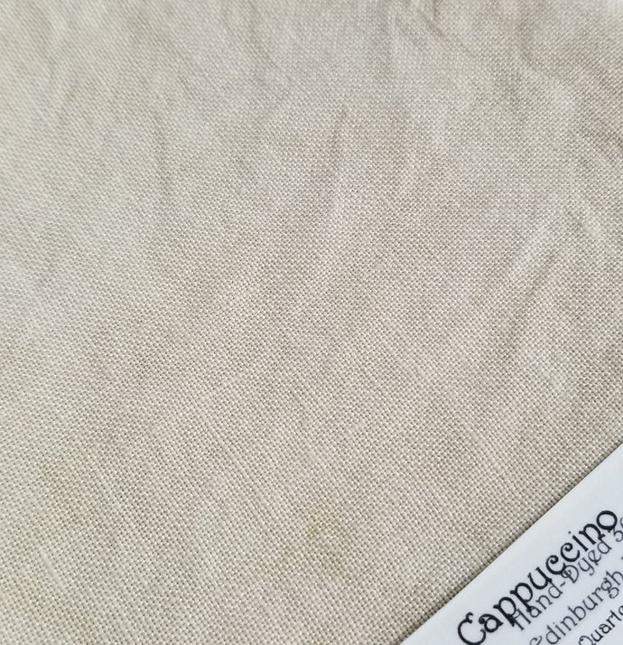 32CT Fiber On A Whim Hand Dyed Belfast Linen Fat Half Yard Cappuccino