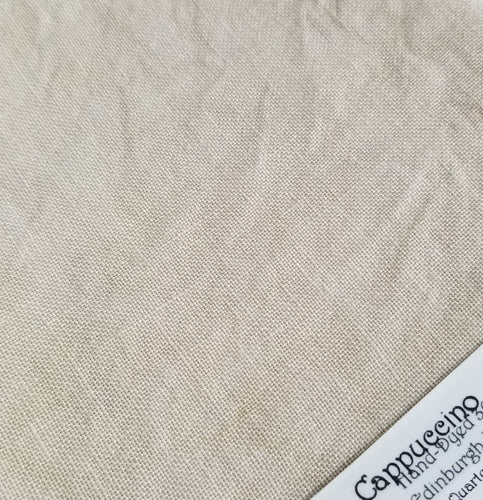 36CT Fiber On A Whim Hand Dyed Edinburgh Linen Fat Half Yard Cappuccino