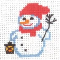 Snowman with Lantern My First Cross Stitch Kit by Permin