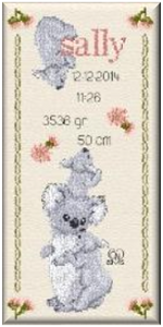 Climbing Koala Birth Sampler By Carrol Nielsen