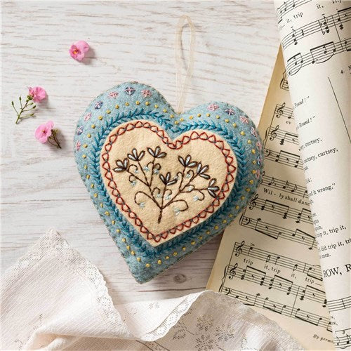 Embroidered Heart Felt Kit by Corinne Lapierre