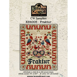 Fraktur C.W. Sampler Cross Stitch Chart by Teresa Kogut