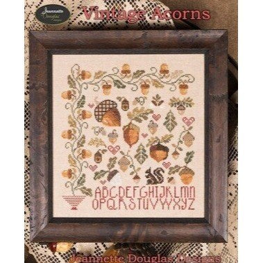 Vintage Acorns Cross Stitch Chart by Jeanette Douglas Designs