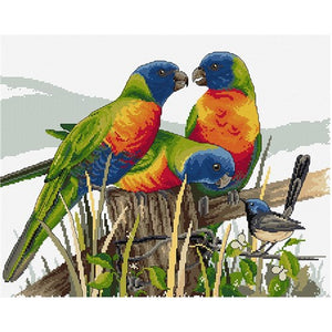 Lots of Lorikeets Cross Stitch Chart by Country Threads