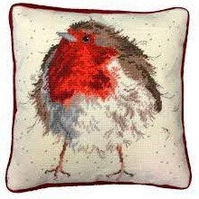 Jolly Robin Tapestry Cushion Kit by Bothy Threads