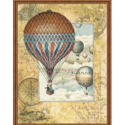 Around the World Hot Air Balloon Counted Cross Stitch Kit by Riolis