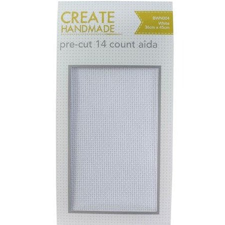 14CT Aida Pre-Cut White 36 x 45cm