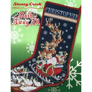 Dash Away All Stocking Cross Stitch Chart by Stoney Creek