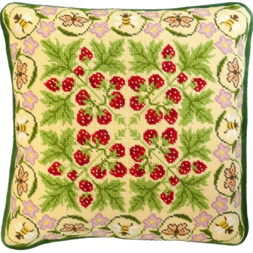 William Morris Strawberry Patch Tapestry Cushion Kit by Bothy Threads