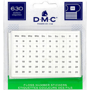 DMC Floss Numbers Stickers (Pack of 630)