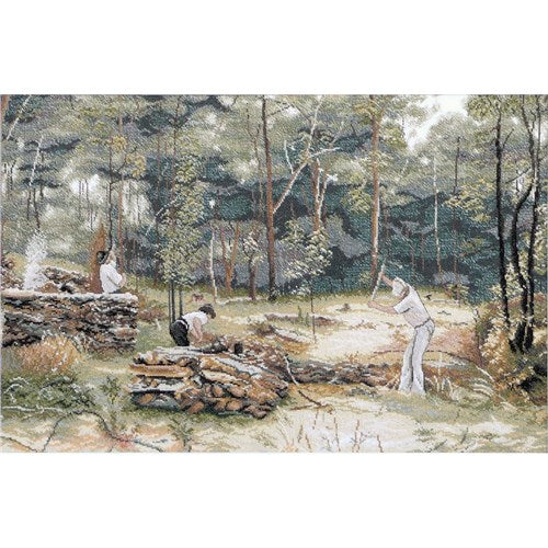 Wood Splitters Cross Stitch Chart By Country Threads
