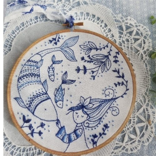 Ocean Princess Embroidery Kit by Tamar Nahir-Yanai