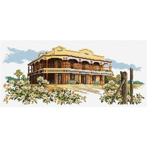Gate Post Hotel Cross Stitch Chart by Country Threads