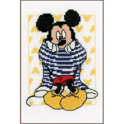 Mickey Gets Dressed Disney Counted Cross Stitch kit by Vervaco - PN0167520
