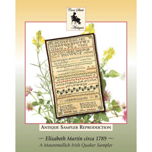 Elizabeth Martin Circa 1789 A Mountmellick Irish Quaker Sampler Cross stitch chart by Cross Stitch Antiques