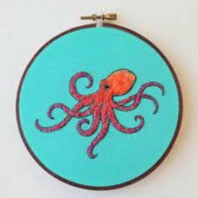 Pacific Octopus Embroidery Kit by Jessica Long
