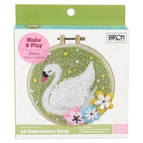 Punch needle Kit Swan by Birch