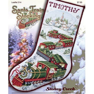 Santa Train Stocking Cross Stitch Chart by Stoney Creek