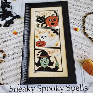 Sneaky Spooky Spells Cross Stitch Chart  by Luminous Fiber Arts