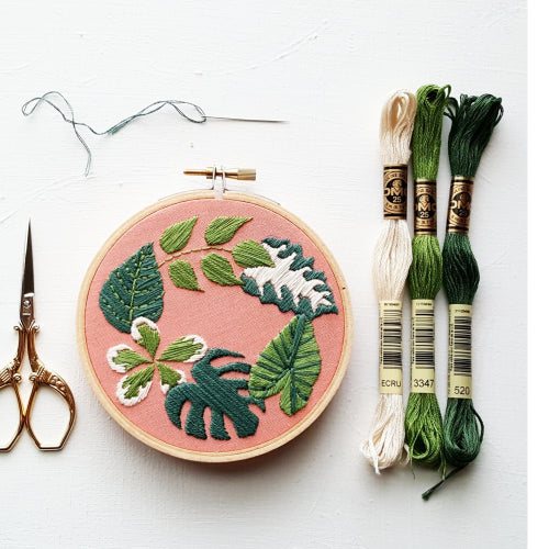 Tropical Plants Embroidery Kit by Jessica Long