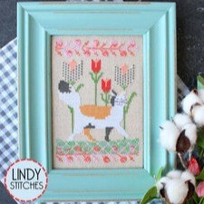 Prancing in the Tulips Cross Stitch Chart by Lindy Stitches
