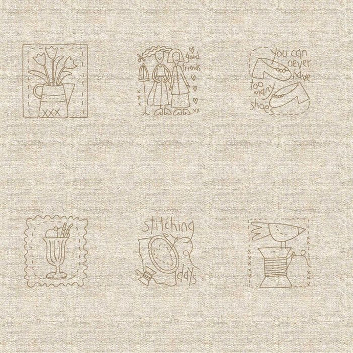 Heartstrings Stitchery Panel by Natalie Bird - 30cm panel