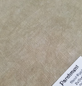36CT Fiber On A Whim Hand Dyed Edinburgh Linen Fat Half Yard Parchment
