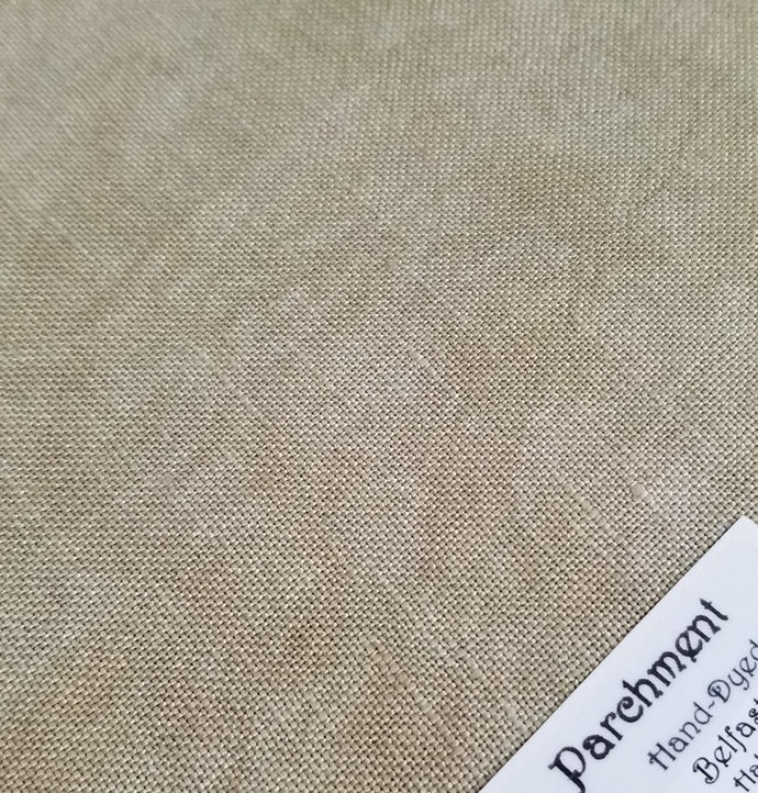 36CT Fiber On A Whim Hand Dyed Edinburgh Linen Fat Half Yard Parchment
