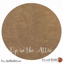 40CT Fox and Rabbit Hand Dyed linen Up in the Attic Fat Half Yard