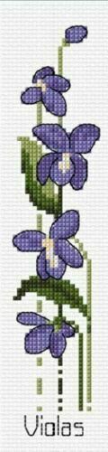 Viola Cross Stitch Bookmark by Country Threads