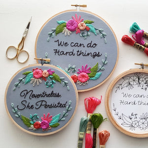 Words to Bloom By Embroidery Kit by Jessica Long